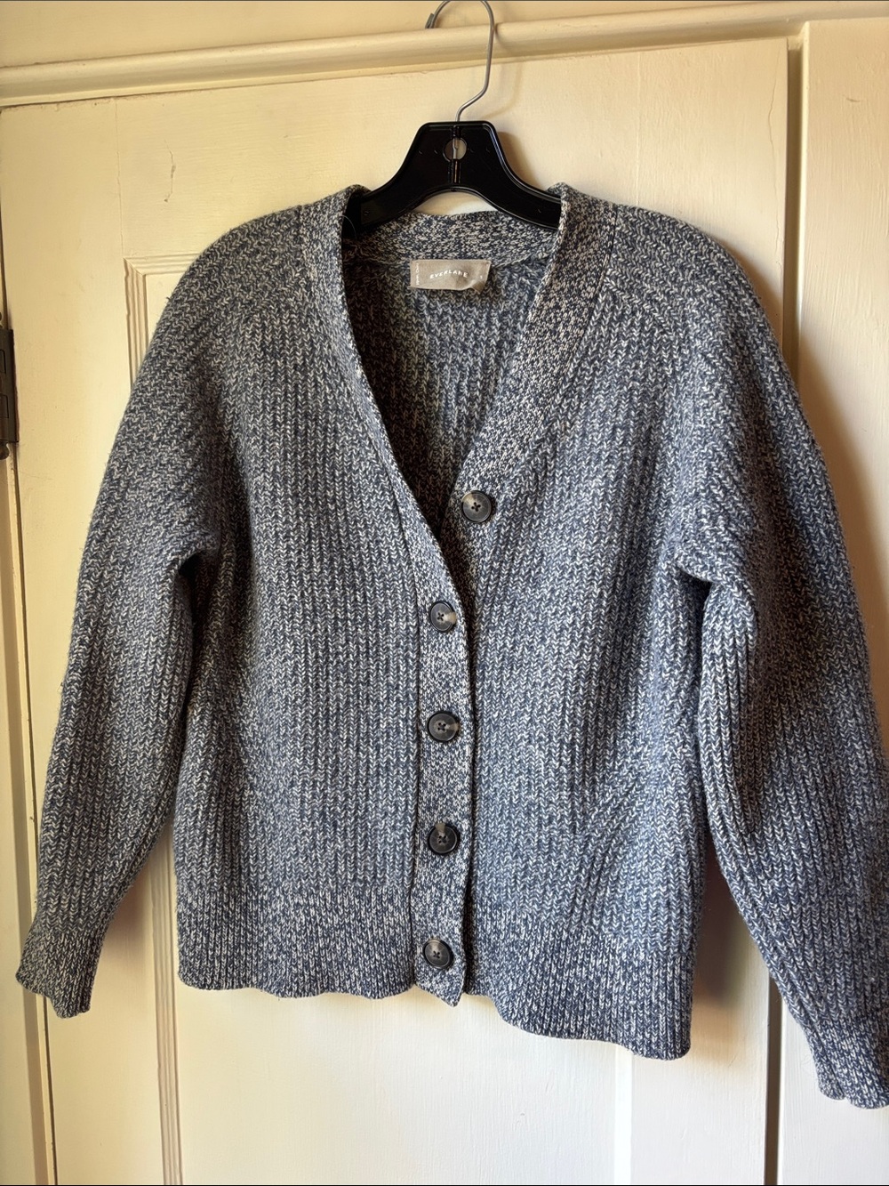 Everlane Wool Blue Marled Cardigan